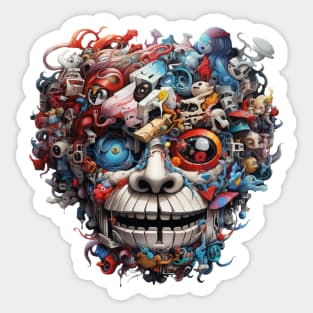 Robotic Face Sticker